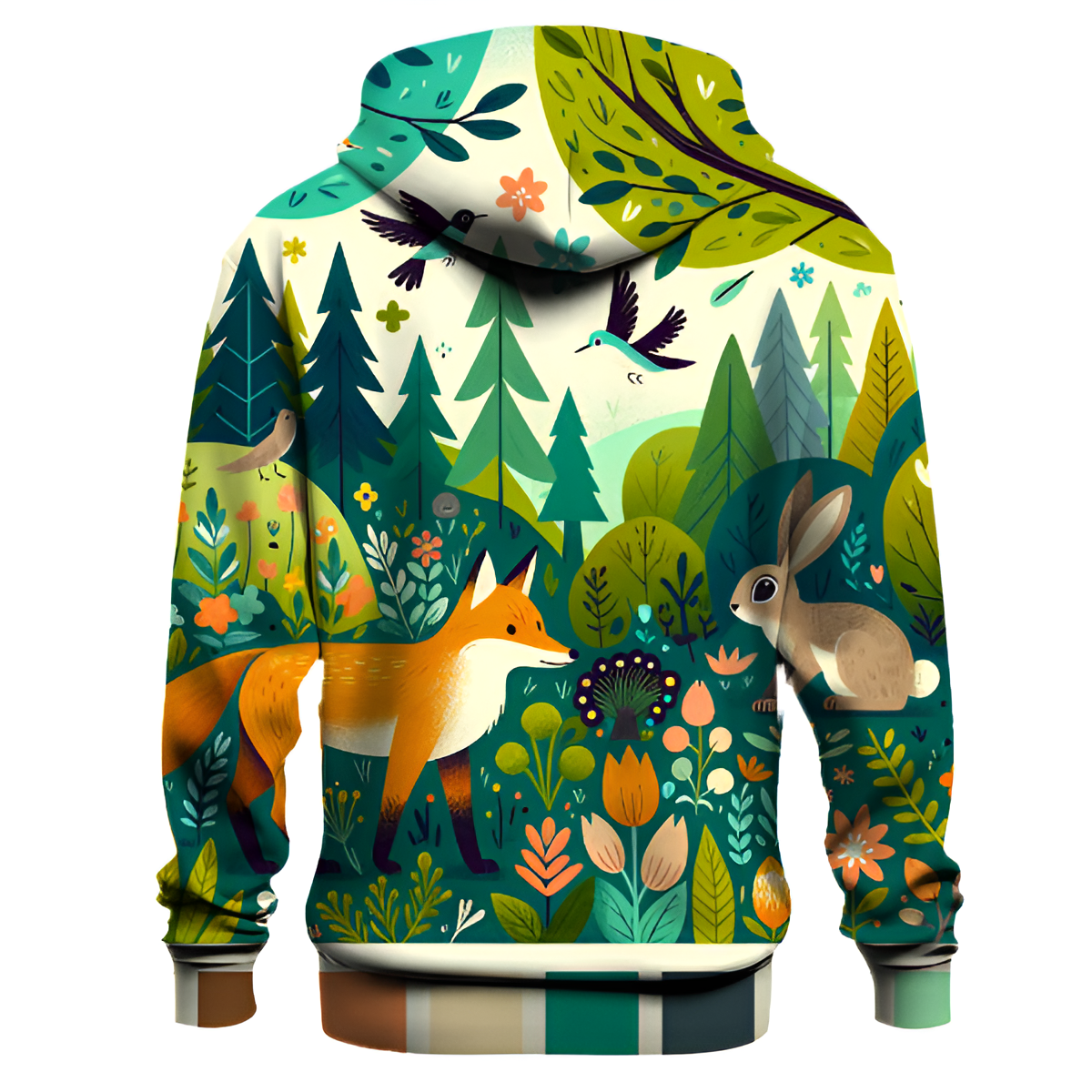 Whimsical Woodland Creatures Hoodie