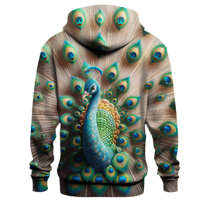 Majestic Peacock Display Hoodie