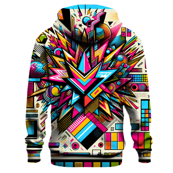 Neon Pop Art Burst Hoodie