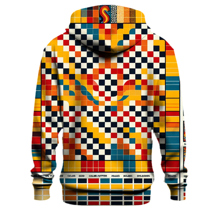 70s Rainbow Check Hoodie