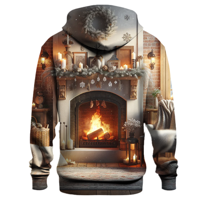 Yule Log Fireplace Hoodie