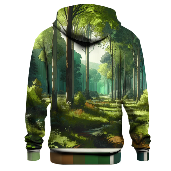 Lush Green Forest Retreat Hoodie