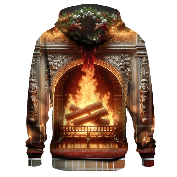 Yule Log Fireplace Fantasy Hoodie