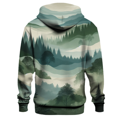 Ethereal Forest Mist Tie-dye Design Hoodie