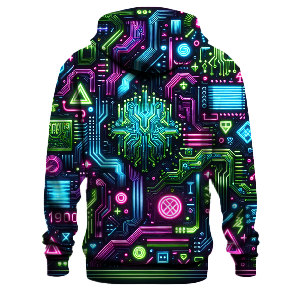 Neon Circuit Odyssey Hoodie