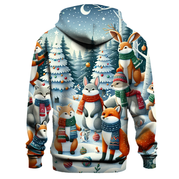 Frosty Forest Animals Hoodie