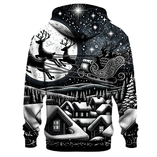 Santa's Starry Night Flight Hoodie