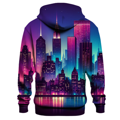 80s Neon Skyscrapers Hoodie