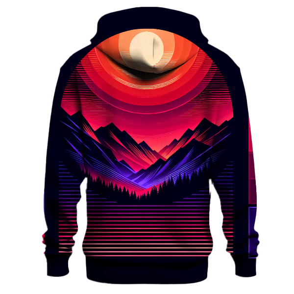 Fiery Sunset Peaks Hoodie