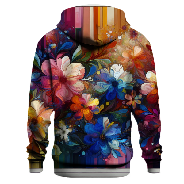 Abstract Floral Burst Hoodie