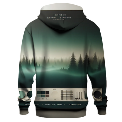 Elegant Forest Mist Hoodie