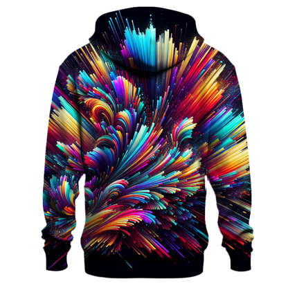 Electric Rainbow Splash Hoodie