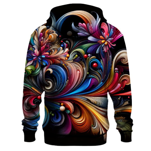 Abstract Floral Art Hoodie