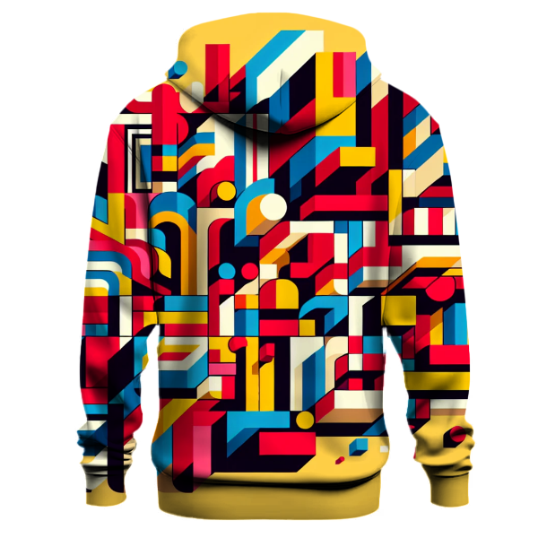 Abstract Color Blocks Hoodie