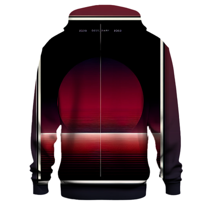 Crimson Twilight Elegance Hoodie