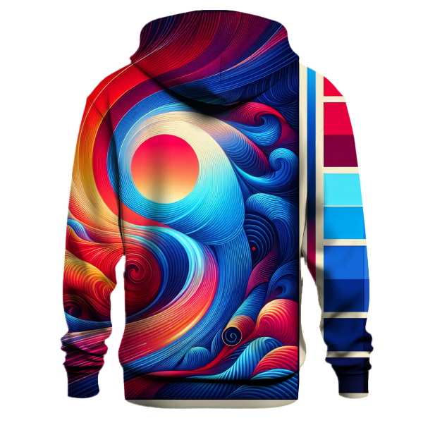 Cascading Rainbow Wave Hoodie