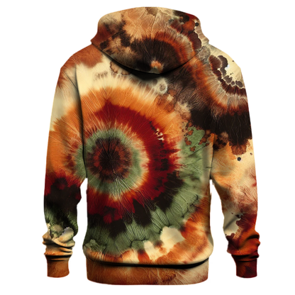 Rustic Earth Tie-dye Design Hoodie