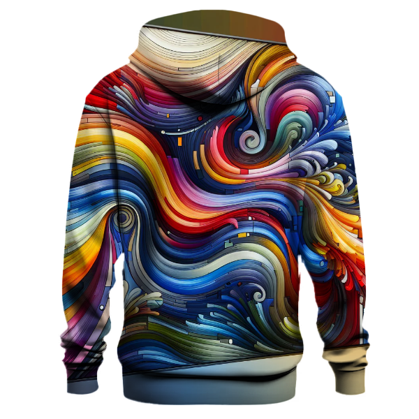 Abstract Artistic Waves Hoodie