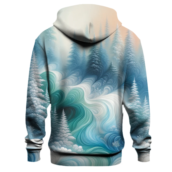 Frosty Pine Forest Hoodie