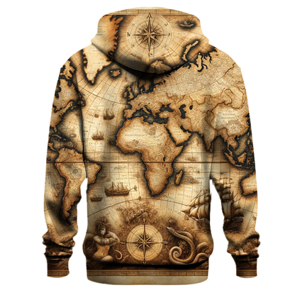 Ancient World Map Navigator Hoodie