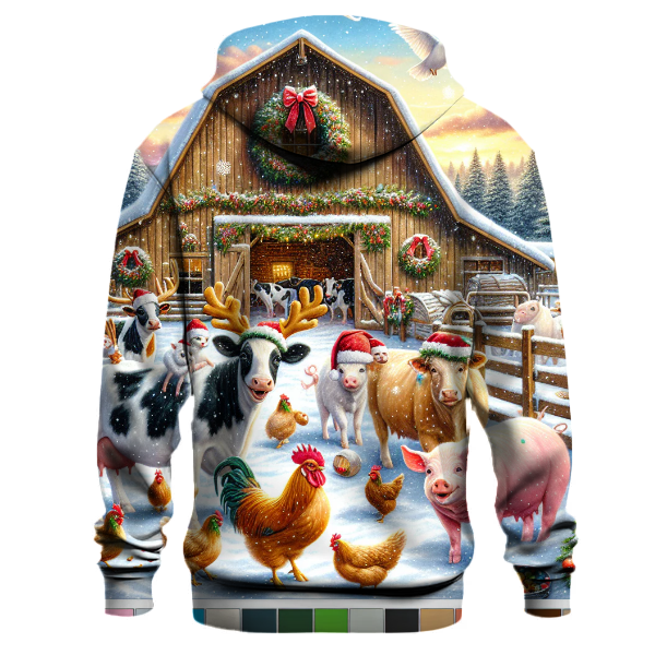 Yuletide Barnyard Christmas Hoodie