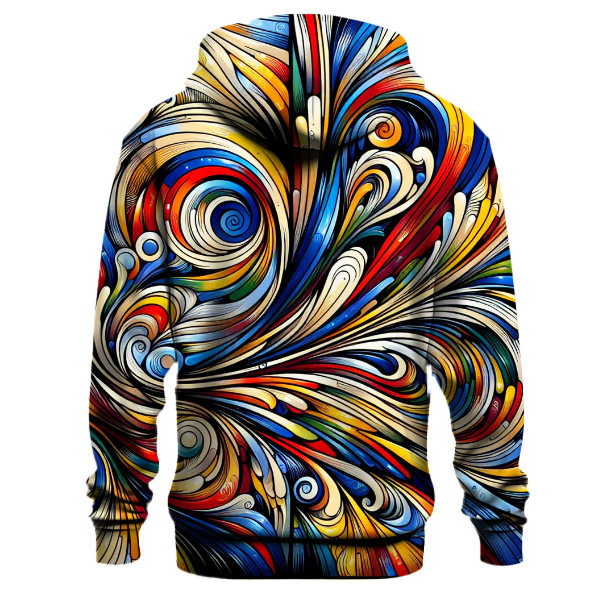 Abstract Color Swirls Hoodie