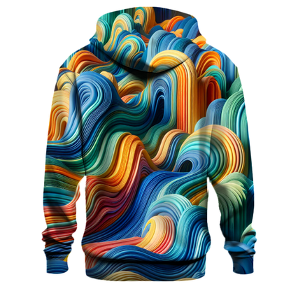 Abstract Colorful Waves Hoodie