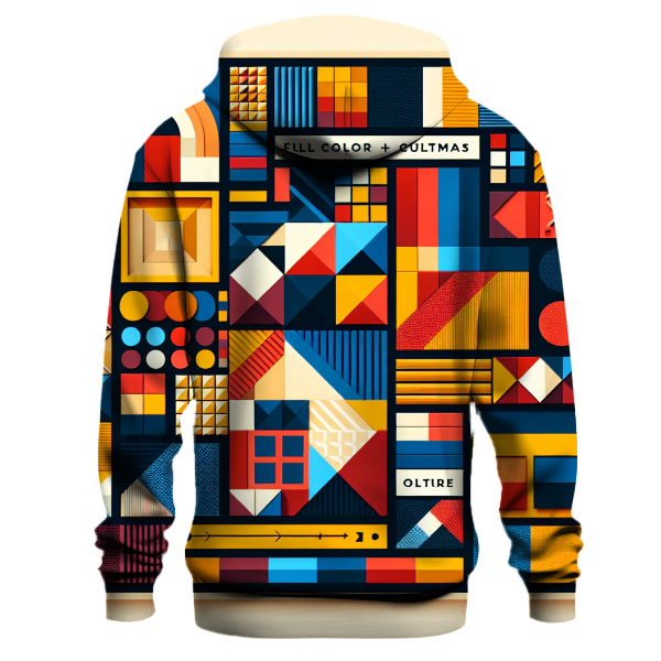 Abstract Color Block Hoodie