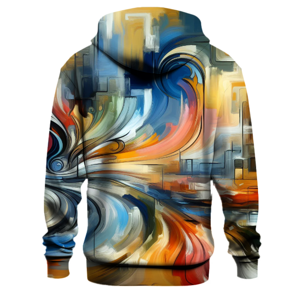 Abstract Expressionist Flair Hoodie