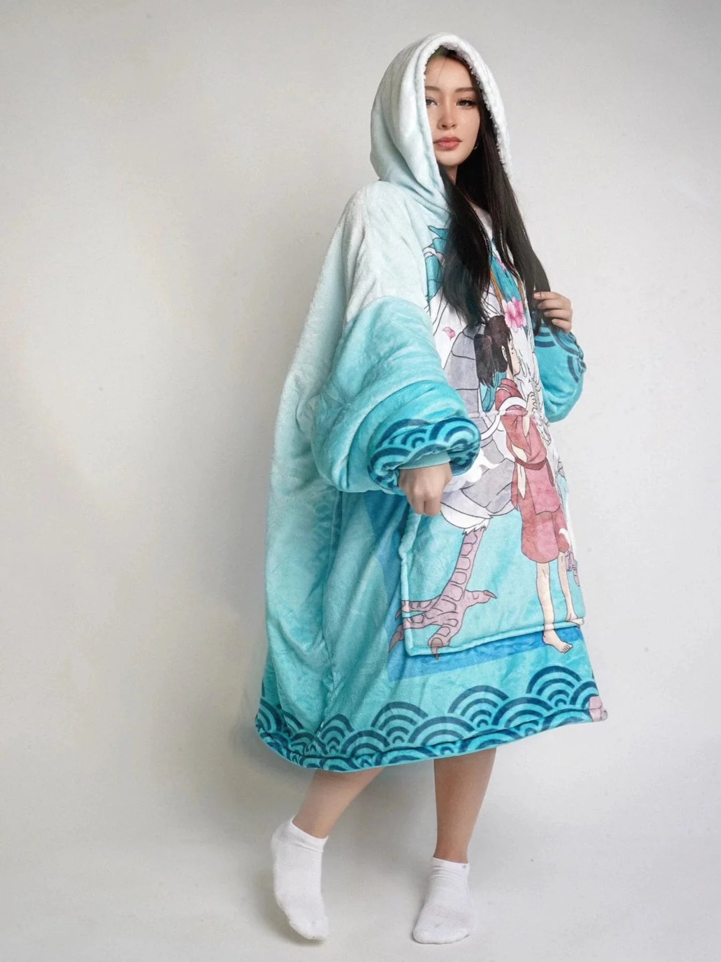 Anime Oversized Cozy Blanket Hoodie