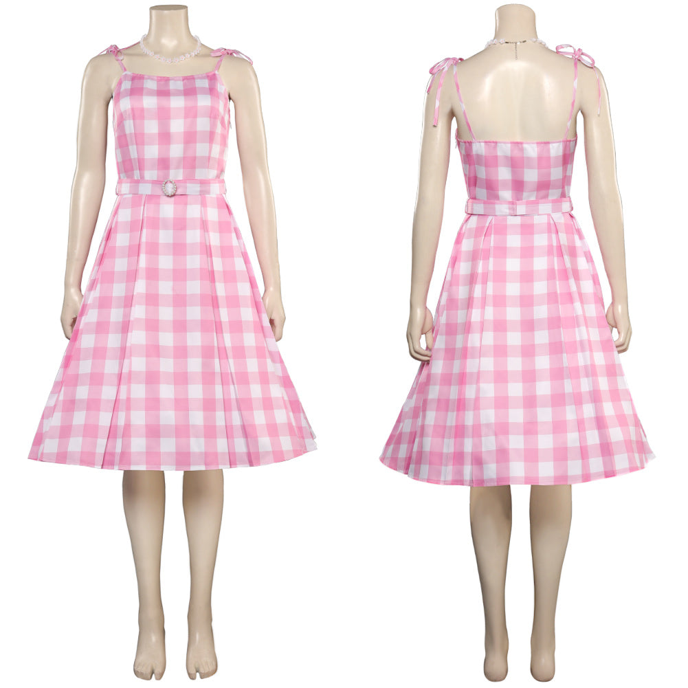 Barbie Plaid Dress Cosplay Costume