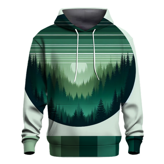 Pine Forest Gradient Design Hoodie