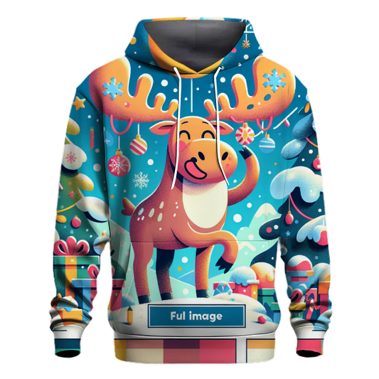 Merry Moose Christmas Hoodie