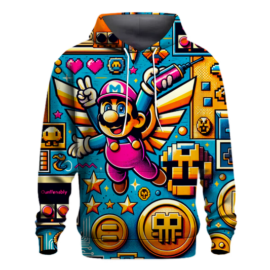 Vintage Video Game Icons Hoodie