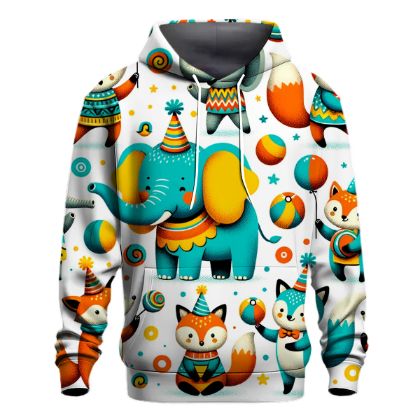 Whimsical Animal Parade Hoodie