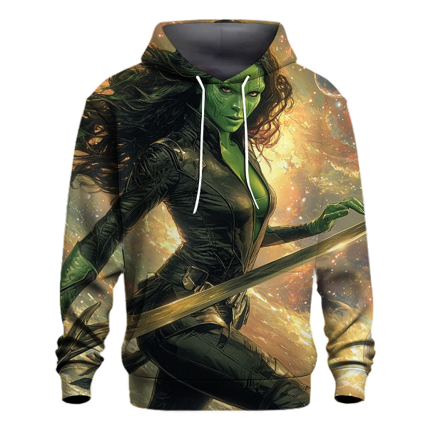 Zoe Saldana Guardians of the Galaxy's Green Warrior Hoodie