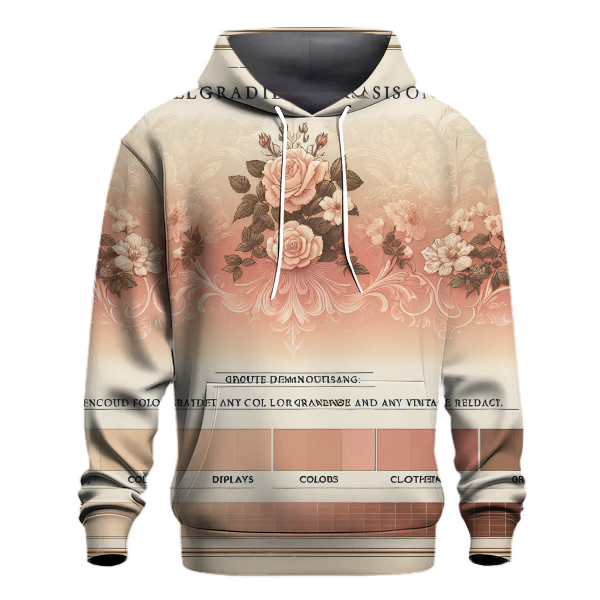 Vintage Bloom Gradient Hoodie