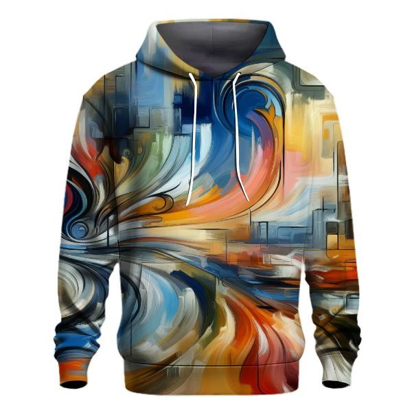 Abstract Expressionist Flair Hoodie