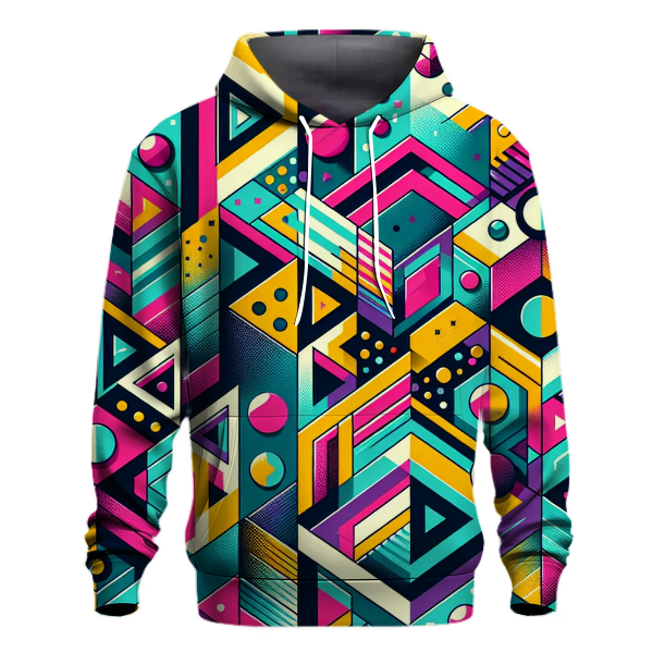 80s Geometric Fun Hoodie