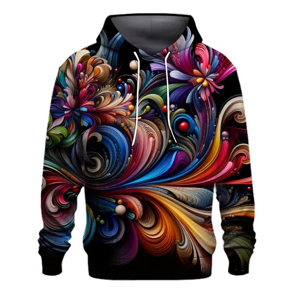 Abstract Floral Art Hoodie