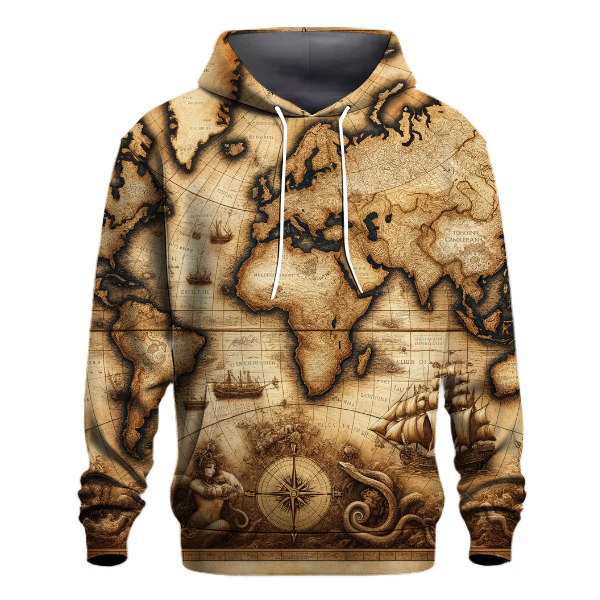 Ancient World Map Navigator Hoodie