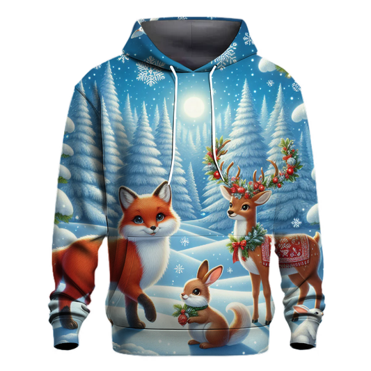 Snowy Forest Friends Hoodie