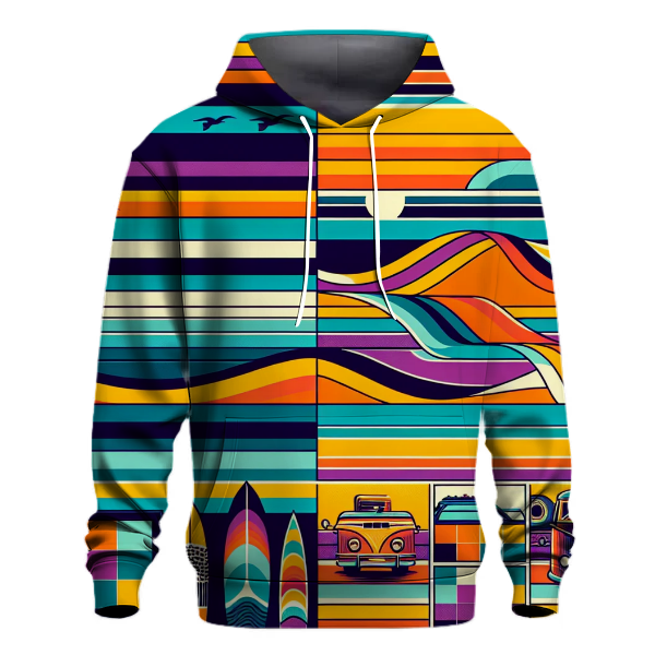 70s Groove Retro Stripes Hoodie