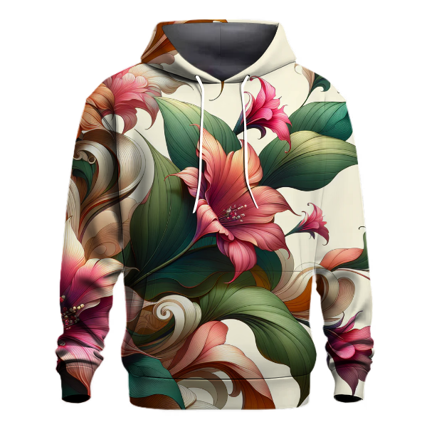 Abstract Floral Dreams Hoodie