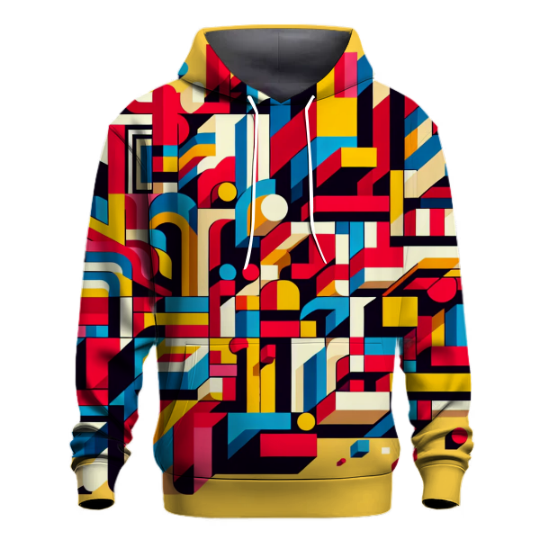 Abstract Color Blocks Hoodie