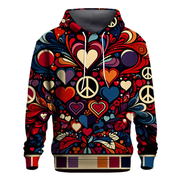 70s Love and Peace Design Hoodie