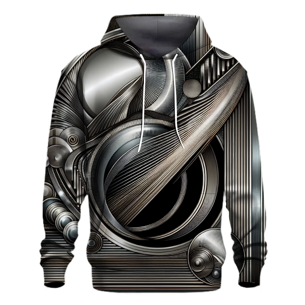 Sleek Metallic Groove Hoodie