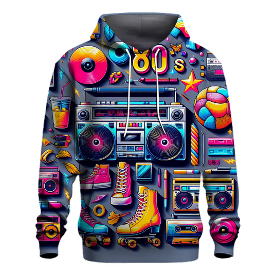 80s Pop Culture Collage Hoodie