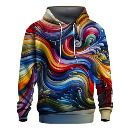 Abstract Artistic Waves Hoodie