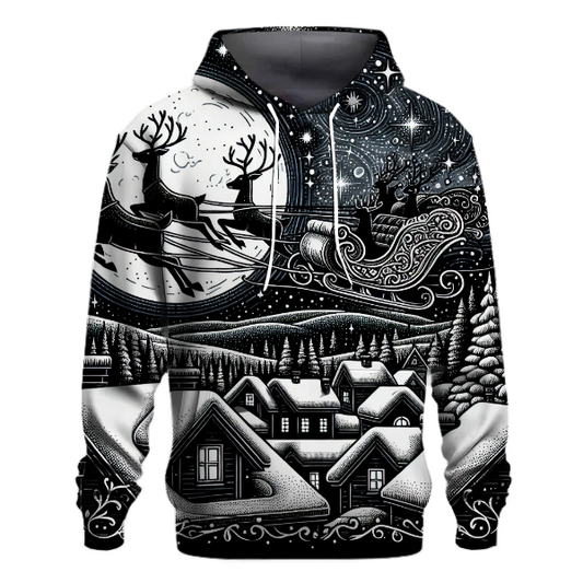 Santa's Starry Night Flight Hoodie